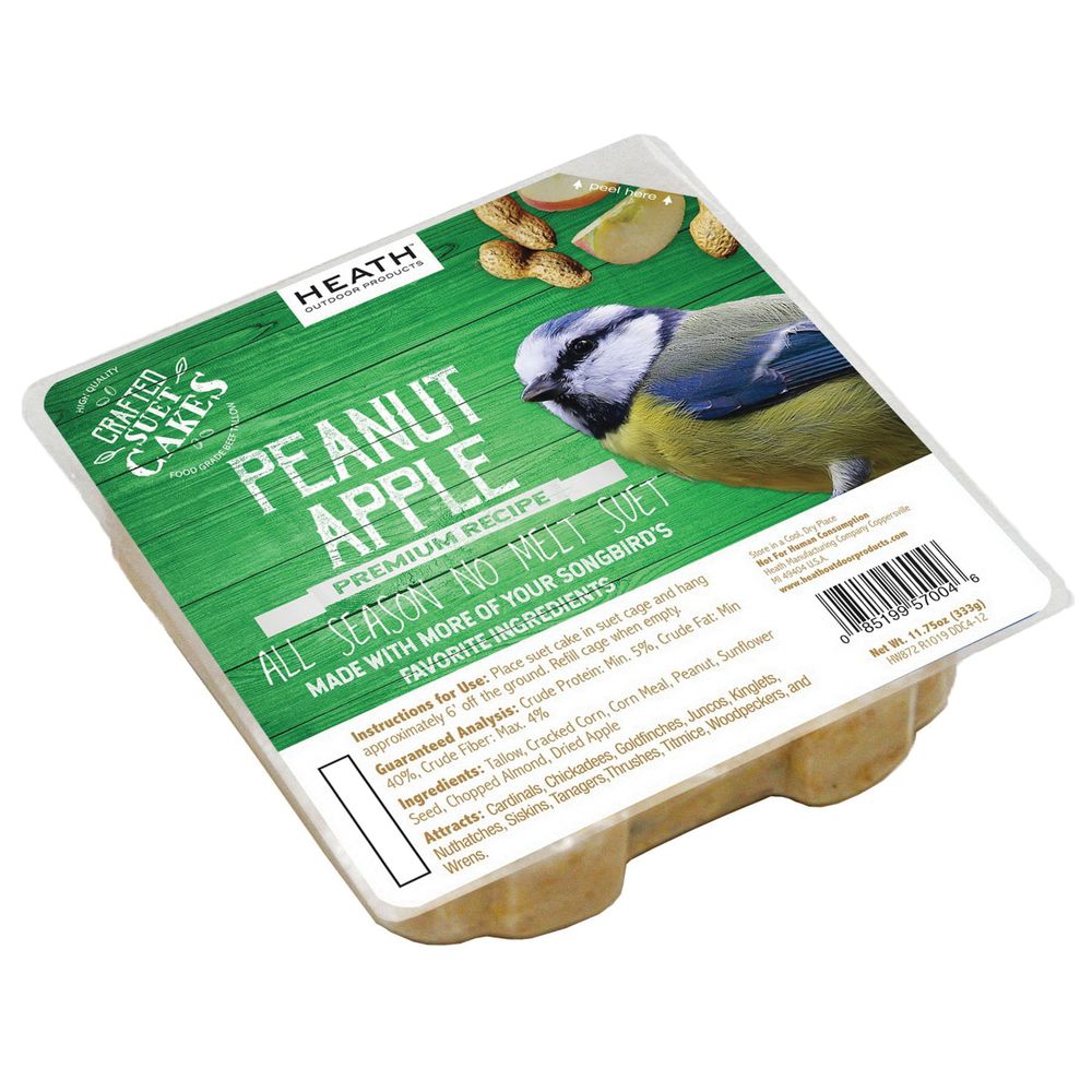 Heath 11.75 oz. Peanut Apple Suet Cake