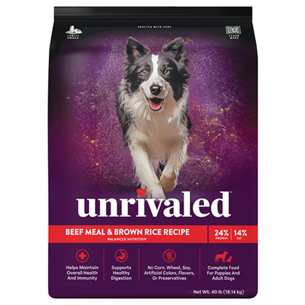 Beef Meal & Brown Rice Recipe Dog Food 40 Pound Bag