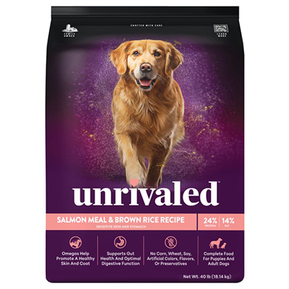 Salmon Meal & Brown Rice Recipe Dog Food 40 Pound Bag
