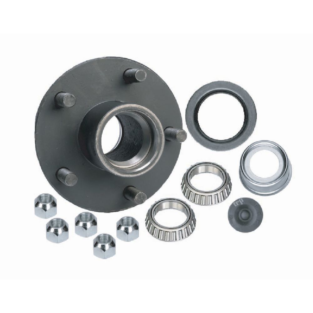 Pre-Greased 5 Bolt on 4.5 in. Idler Hub Kit, 1-1/16 in. Bearings