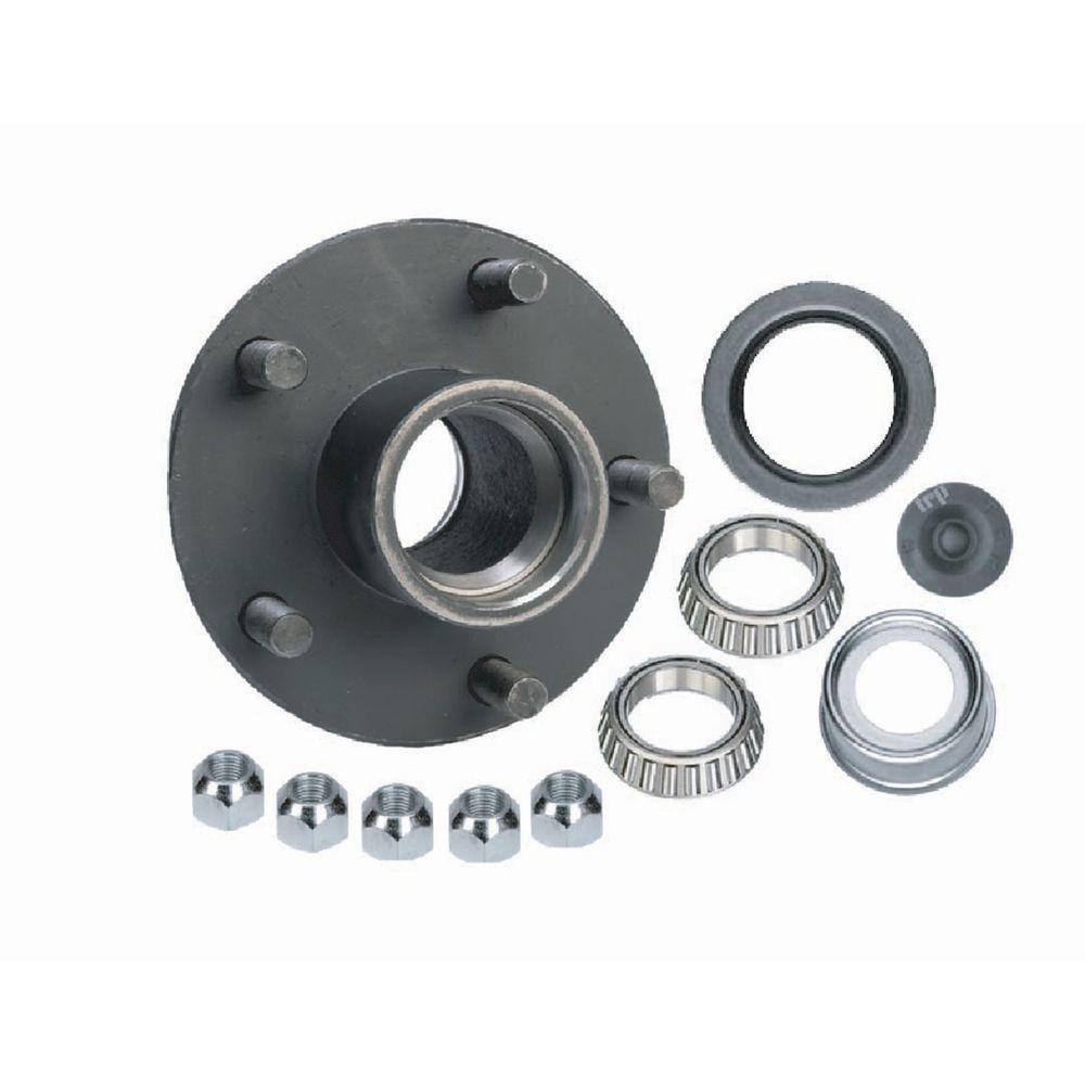 Pre-Greased 5 Bolt on 4.5 in. Idler Hub Kit, 1 in. Bearings