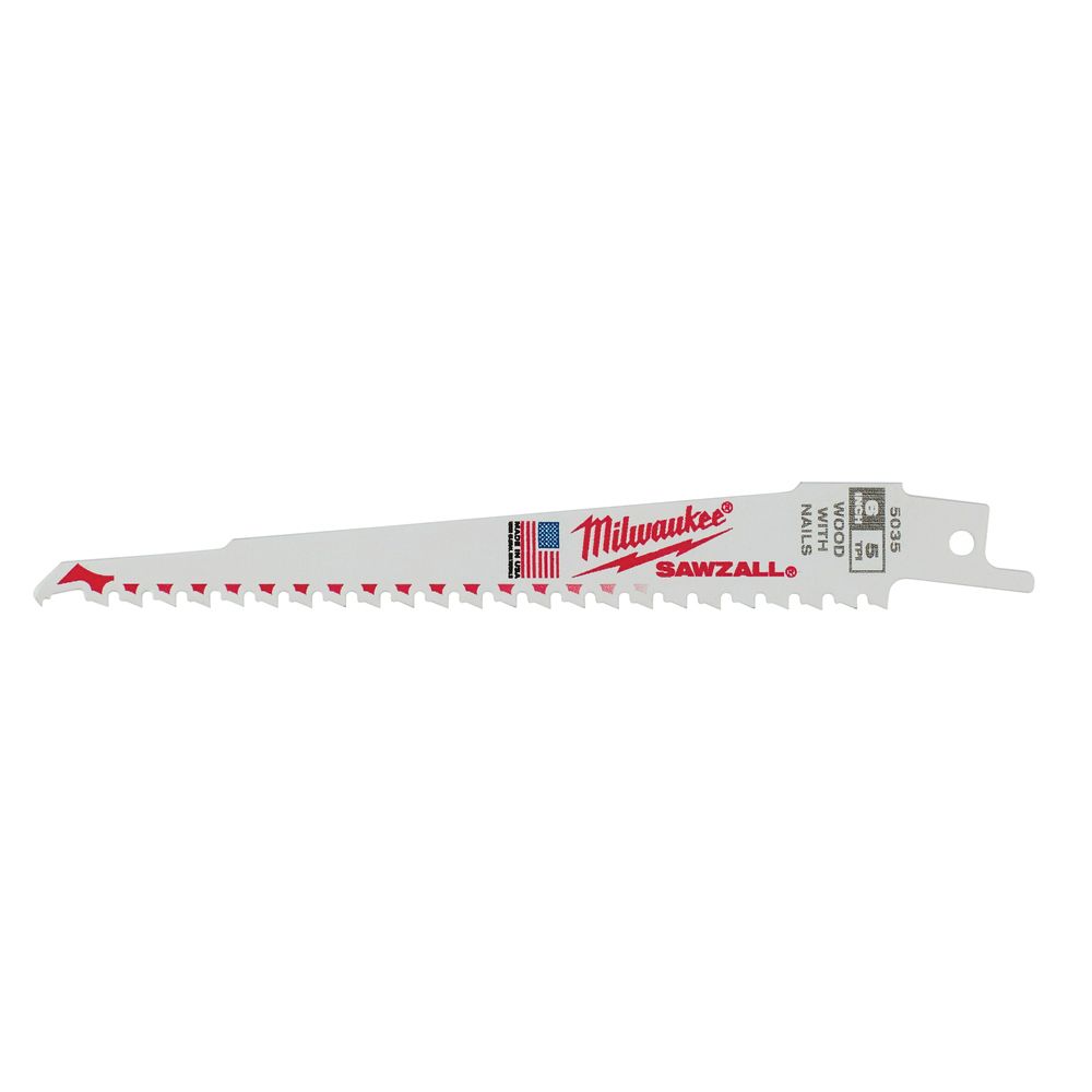 Milwaukee 6 in. 5 TPI SAWZALL Reciprocating Saw Blade 2746071