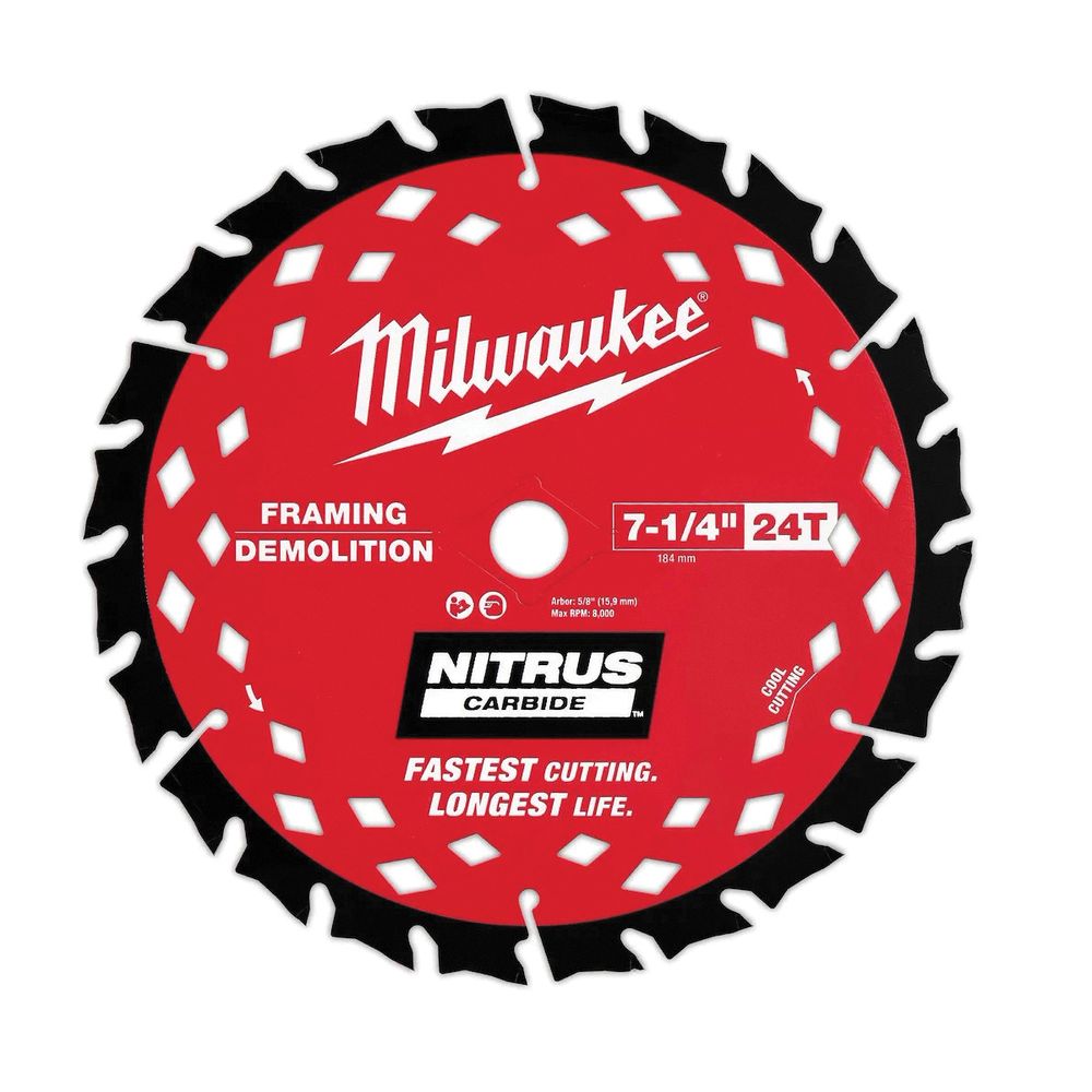 Milwaukee 7-1/4 in. 24-Tooth Circular Saw Blade 8350779