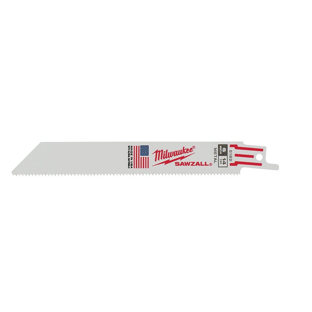 Milwaukee 6 in. 14 TPI Reciprocating Saw Blade
