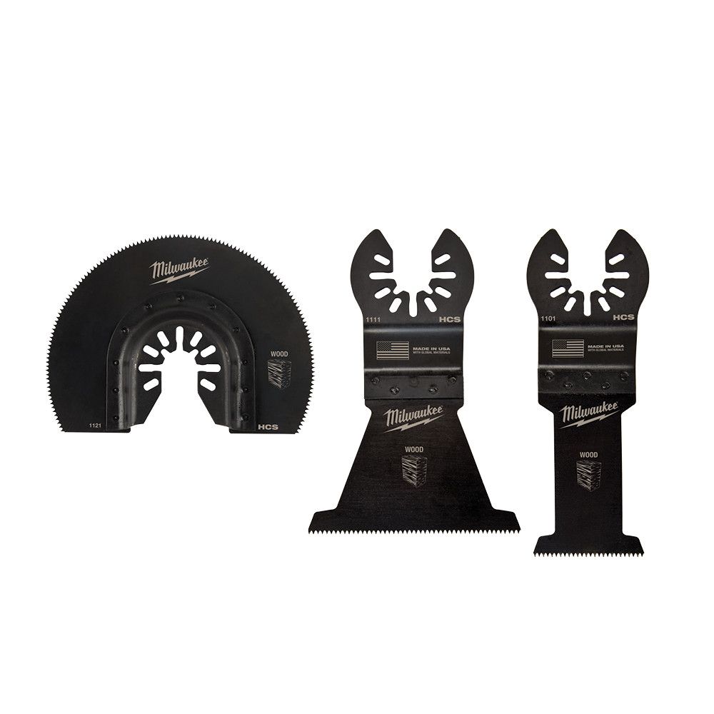 Milwaukee 7995152 3-Piece Oscillating Multi-Tool Blade Variety Pack