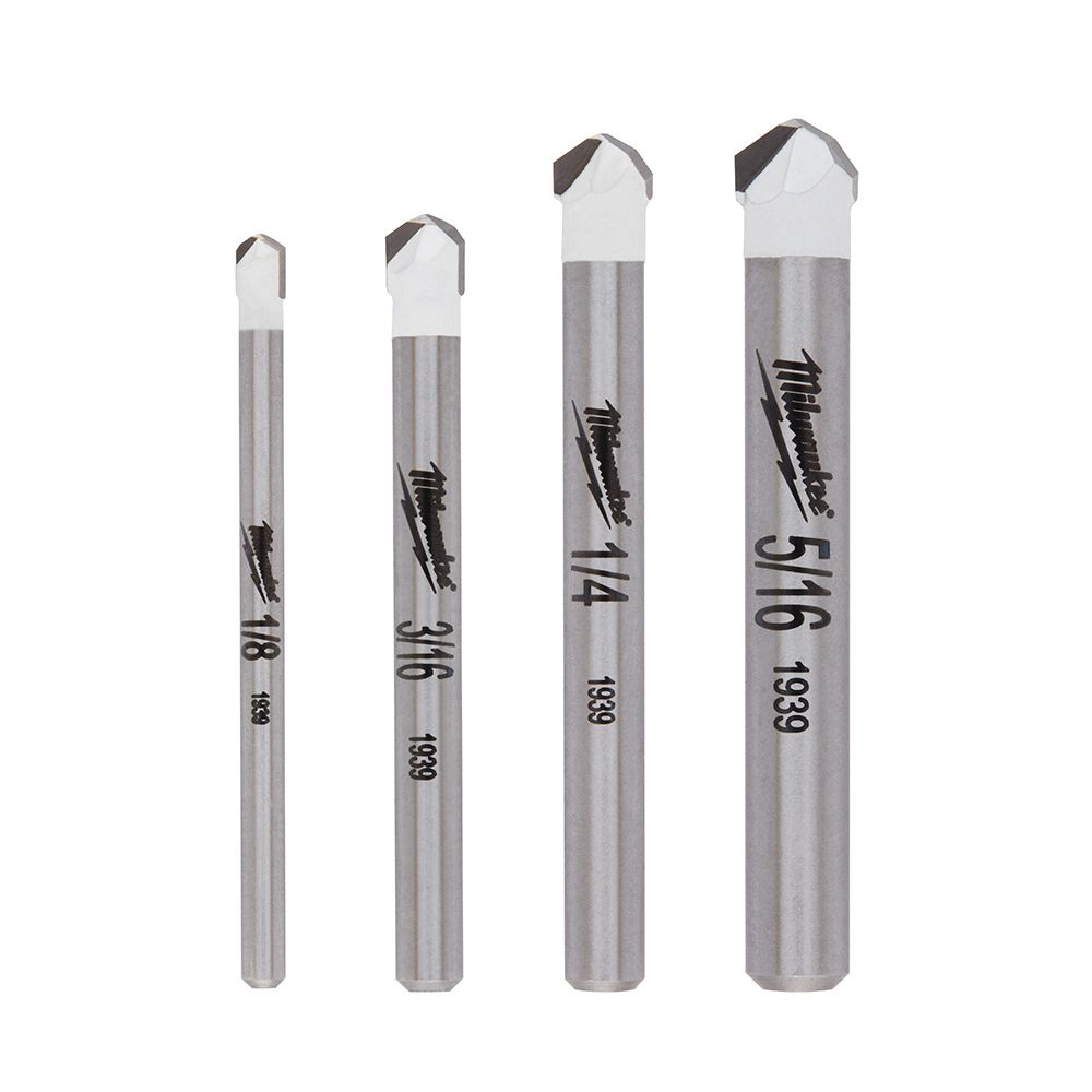 Milwaukee 4-Piece Tile and Natural Stone Drill Bit Set