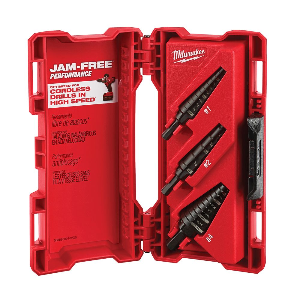 Milwaukee 3-Piece Step Drill Bit Set