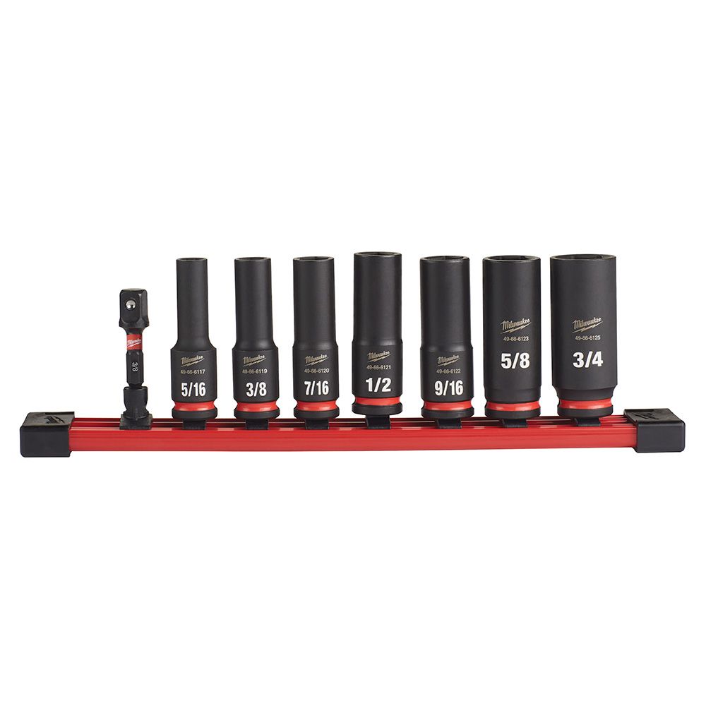Milwaukee 1390434 3/8 in. SAE Deep Socket Set