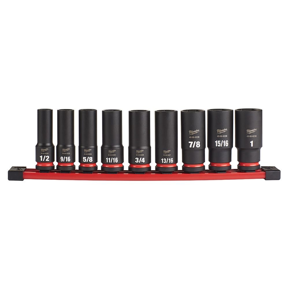 Milwaukee 1390442 1/2 in. Drive SAE Deep Socket Set