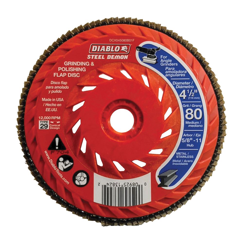 Diablo 4-1/2 in. 80 Grit Flap Disc