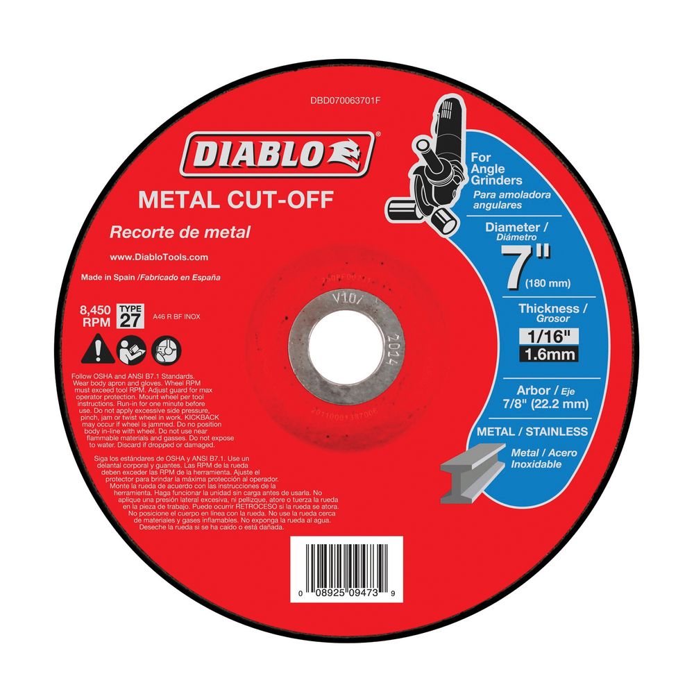 Diablo 7 in. Metal Cut-Off Disc