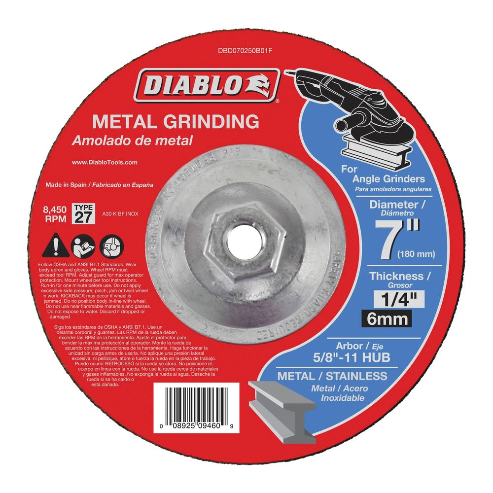 Diablo 7 in. Metal Grinding Disc