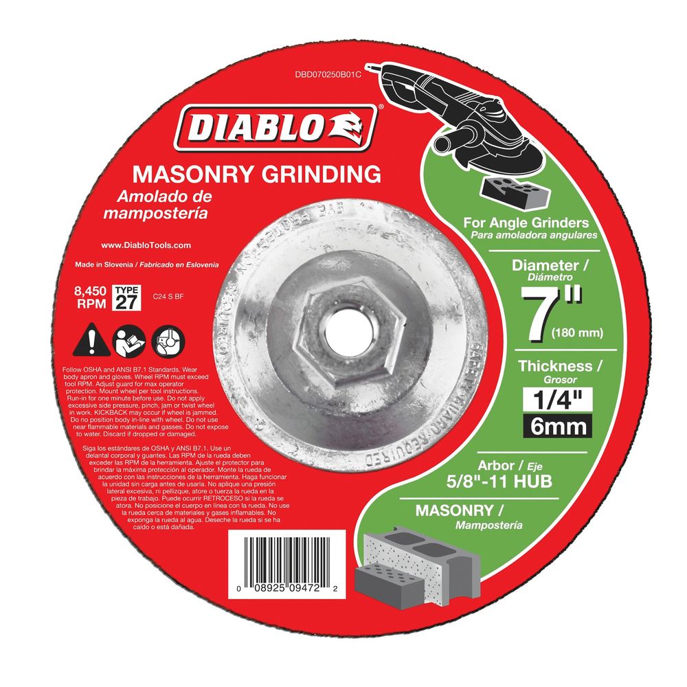 Diablo 7 in. Masonry Grinding Disc