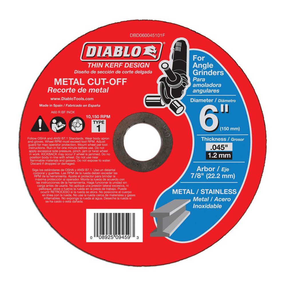 Diablo 6 in. Metal Cut-Off Disc