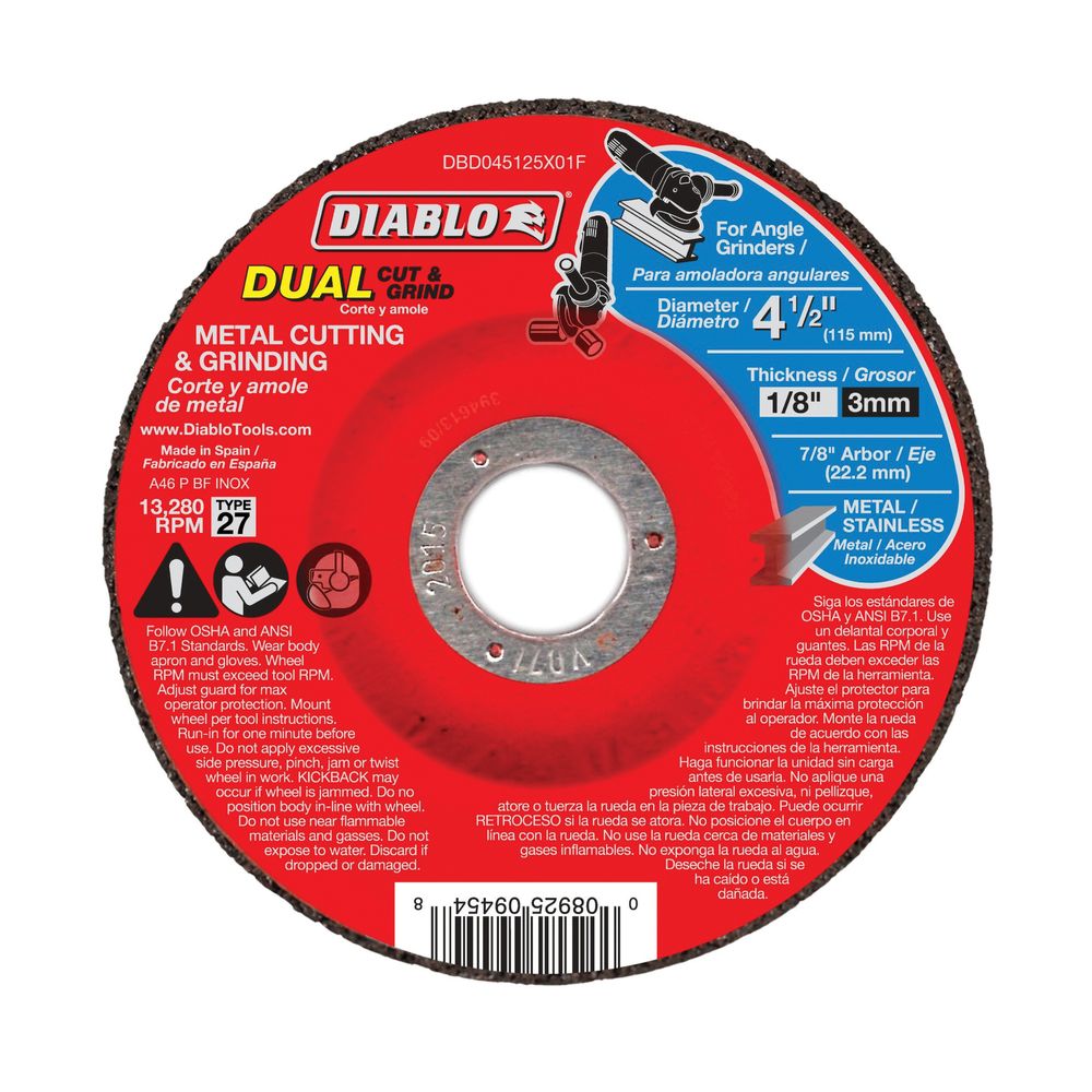 Diablo 4-1/2 in. Metal Cut and Grind Disc