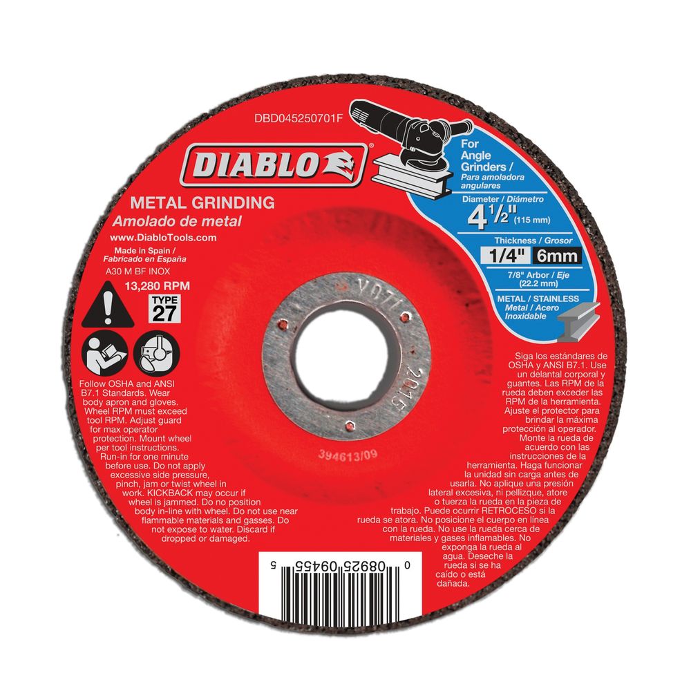 Diablo 4-1/2 in. 7848955 Metal Grinding Disc