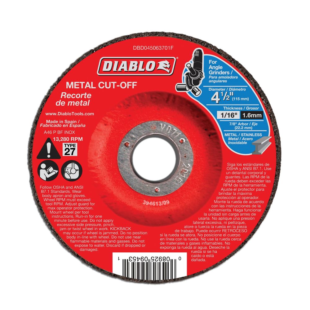 Diablo 4-1/2 in. Metal Cut-Off Disc