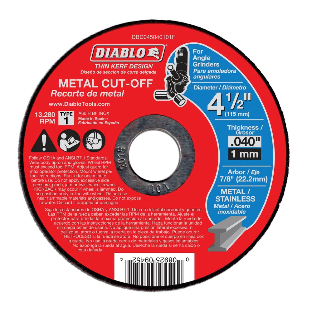 Diablo 4-1/2 in. Metal Cut-Off Disc