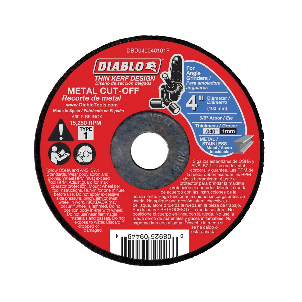 Diablo 4 in. Cut-Off Disc