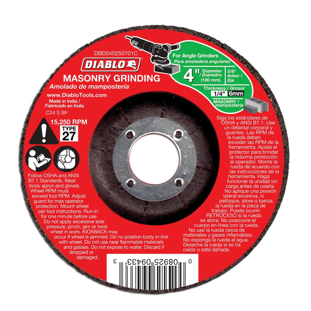 Diablo 4 in. Masonry Grinding Disc