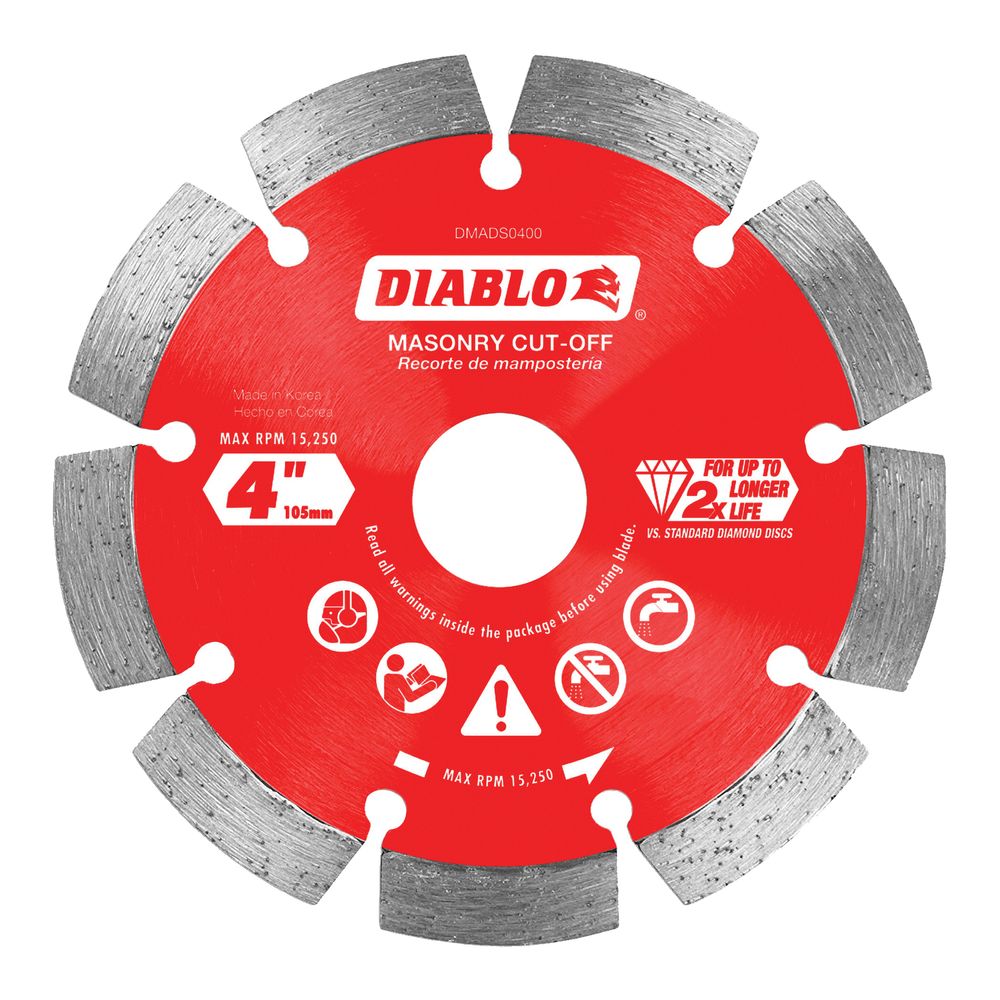 Diablo 4 in. Diamond Masonry Cut-Off Disc
