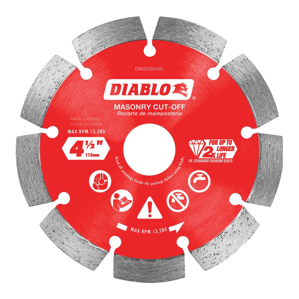 Diablo 4-1/2 in. Diamond Segmented Masonry Cut-Off Disc