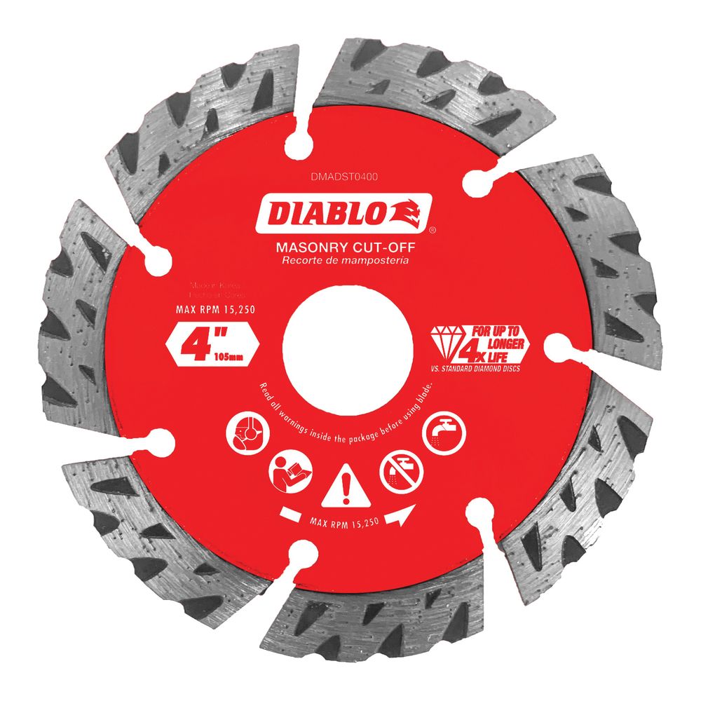 Diablo 4 in. Diamond Turbo Cut-Off Disc Blade