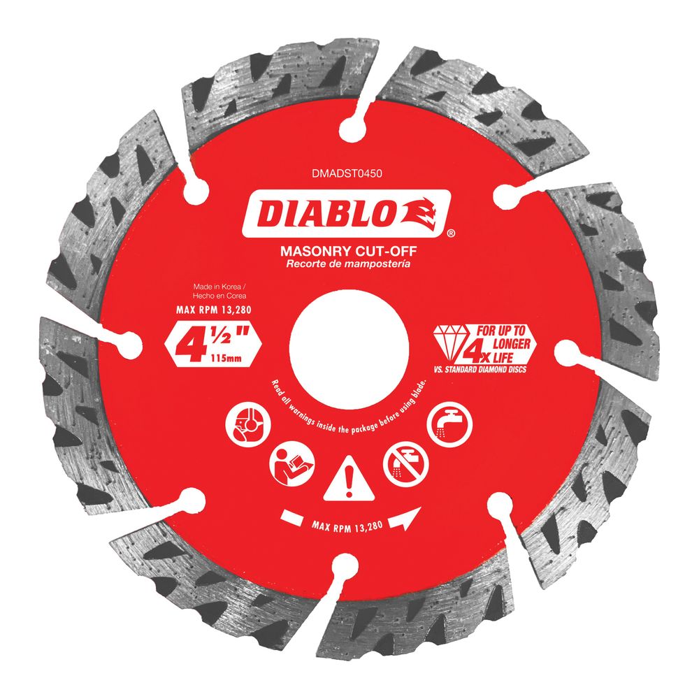 Diablo 4-1/2 in. Masonry Turbo Cut-Off Disc Blade