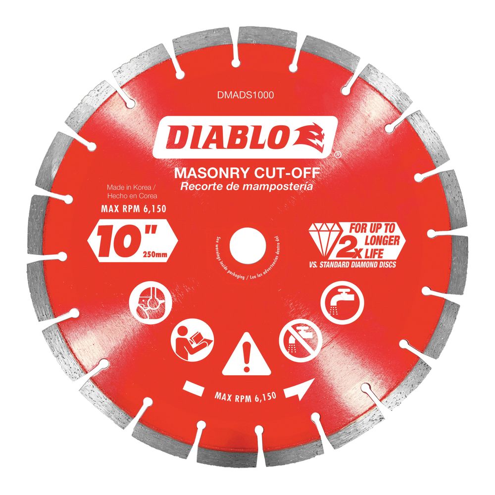 Diablo 10 in. Diamond Segmented Masonry Cut-Off Disc