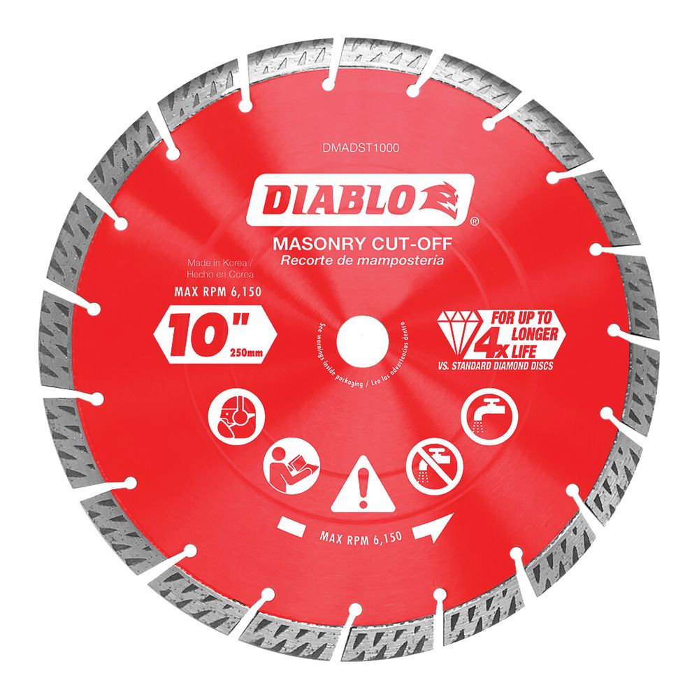 Diablo 10 in. Turbo Cut-Off Disc Blade