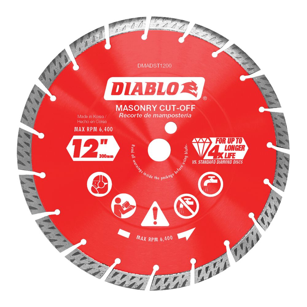 Diablo 12 in. Turbo Cut-Off Disc Blade