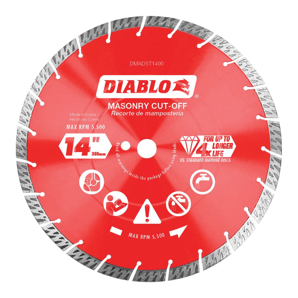 Diablo 14 in. Diamond Segmented Turbo Cut-Off Blade