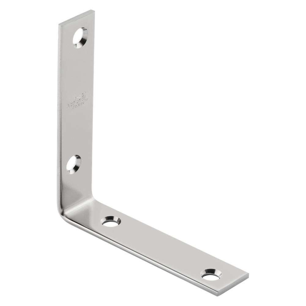 National Hardware 4 in. x 7/8 in. Stainless Steel Corner Brace