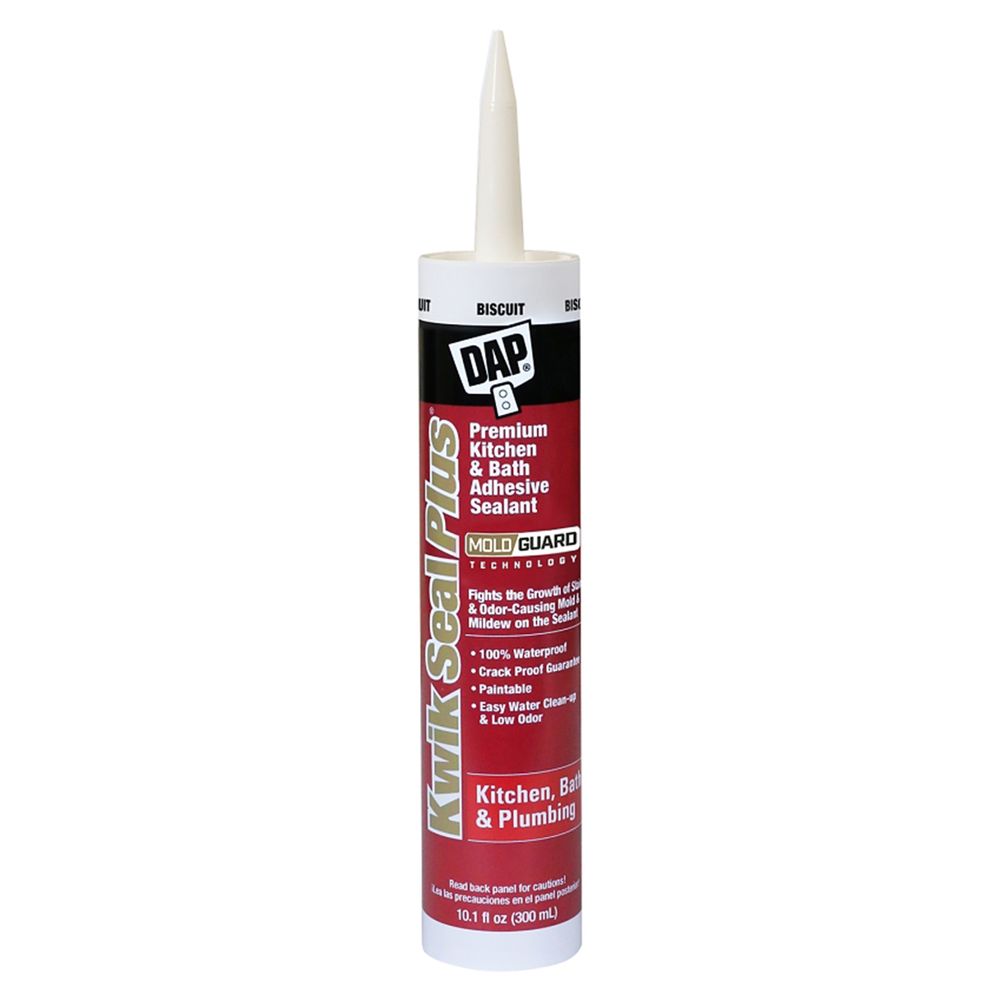 DAP Kwik Seal Plus Biscuit Adhesive Sealant, 10.1 oz.
