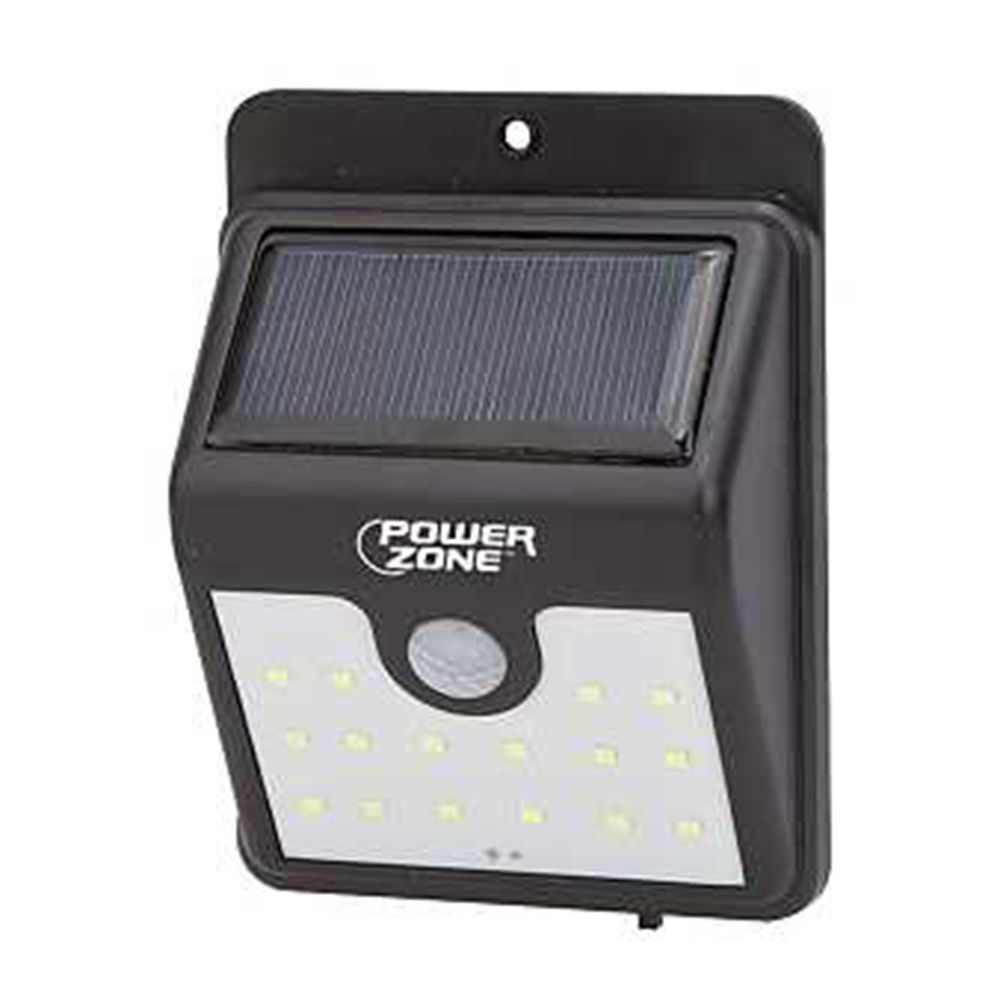 PowerZone 120 Lumen Solar Powered LED Motion Sensor Wall Light