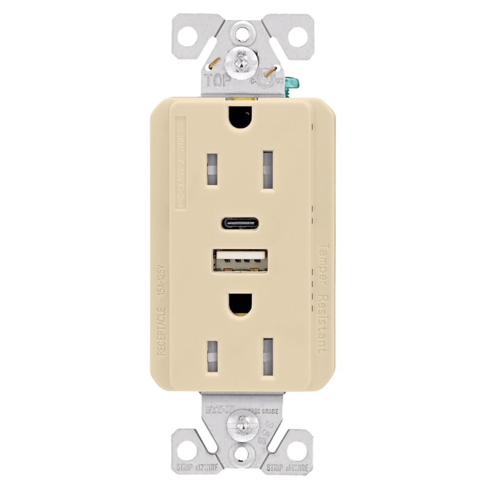 Eaton Wiring Devices TRUSBAC15 Duplex Receptacle