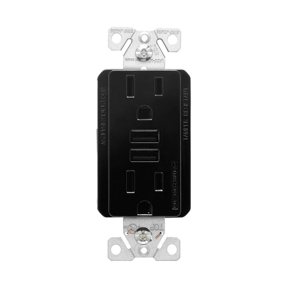 Eaton Wiring Devices 1453042 Combination USB Charger with Duplex Receptacle