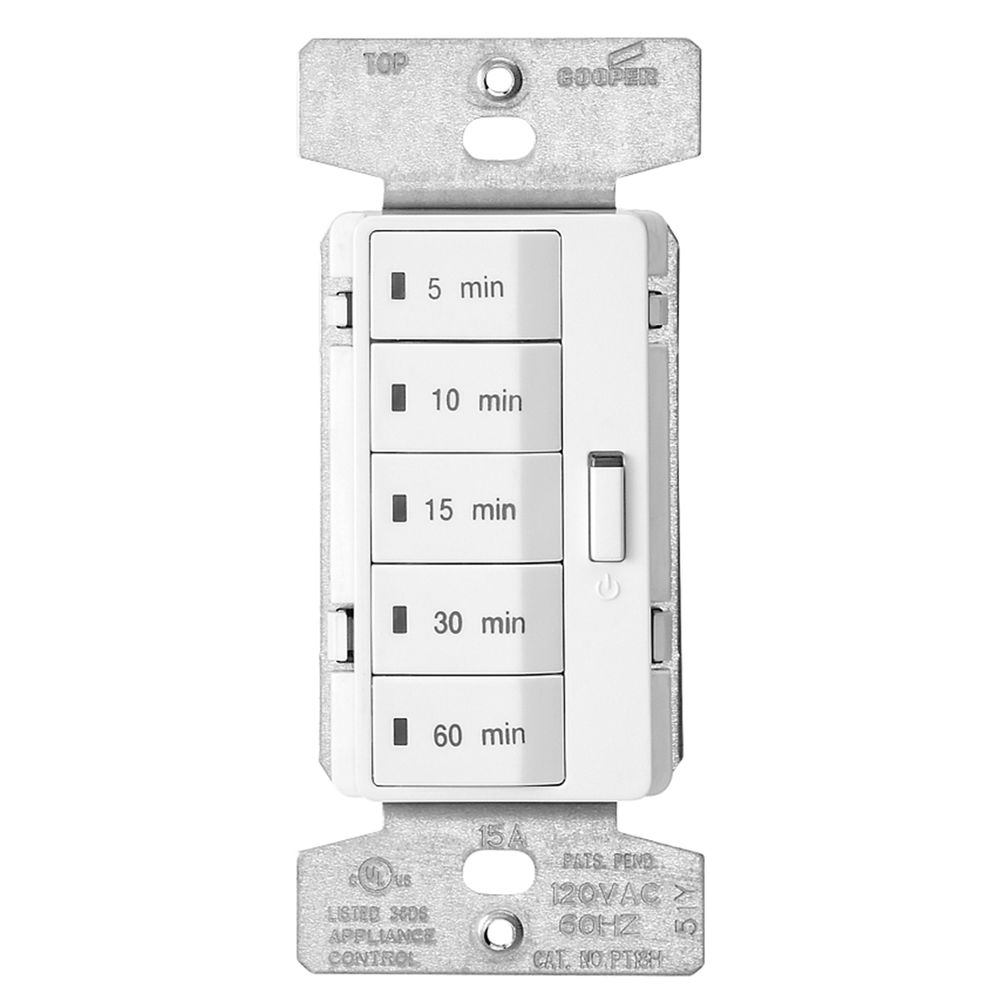 Eaton Wiring Devices PT18M-W-K Programmable Minute Timer, White