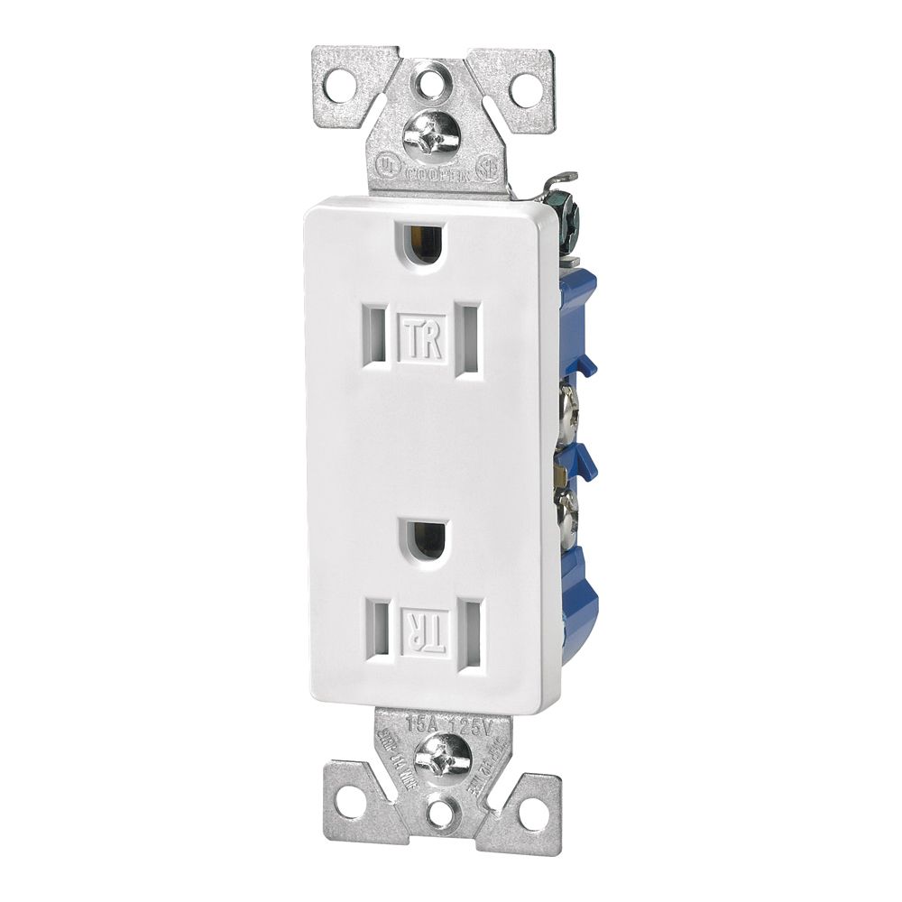 Eaton Wiring Devices 5546189 White Decorator Duplex Receptacle