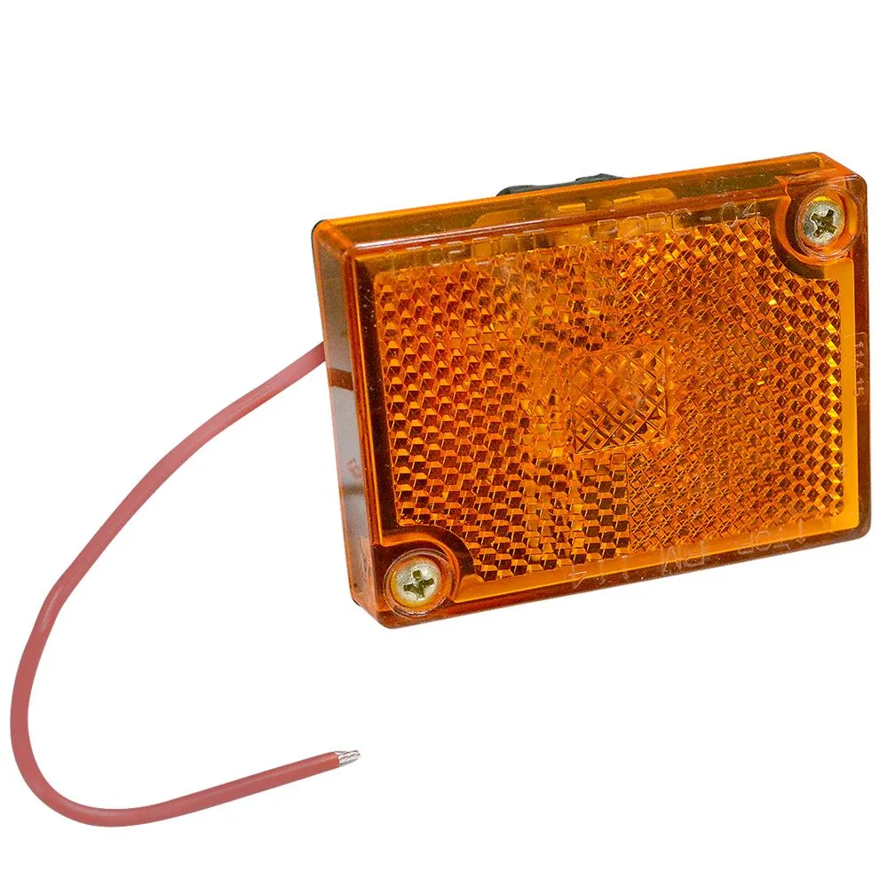 LIBRA 2 Amber 2" Square LED Trailer Side Marker Lights Stud Mount - Foto 3