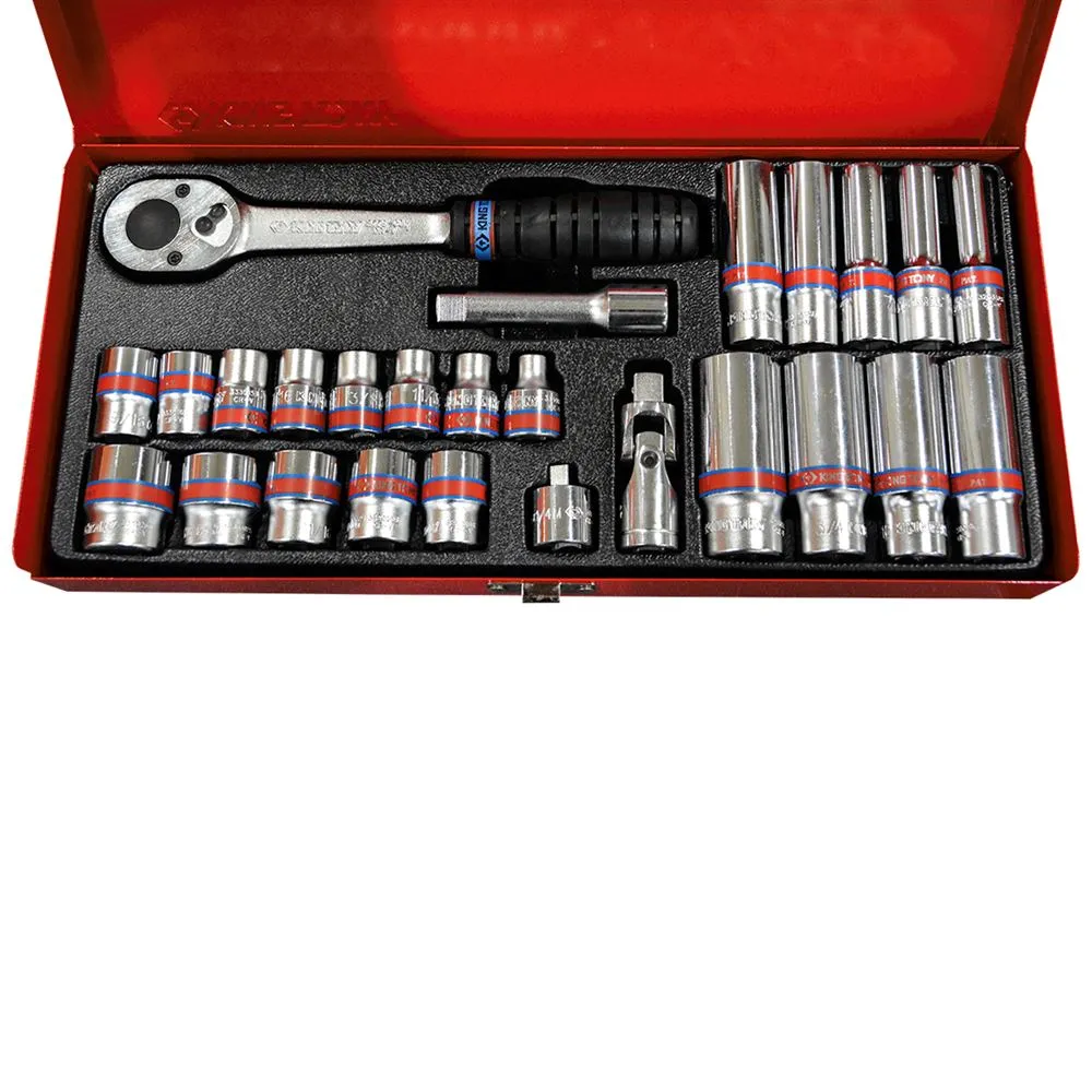 thumbnail image 2 of King 8-Piece 3/8" Drive Crowfoot Wrench Set - SAE, Chrome Finish 2 of 6