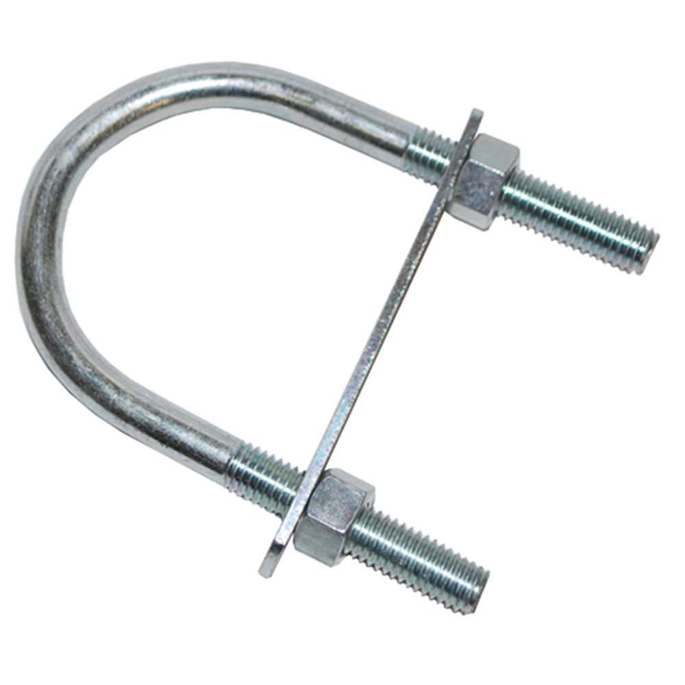 U Bolt, Zinc Plated, 1/2" x 3-1/2"x 6"
