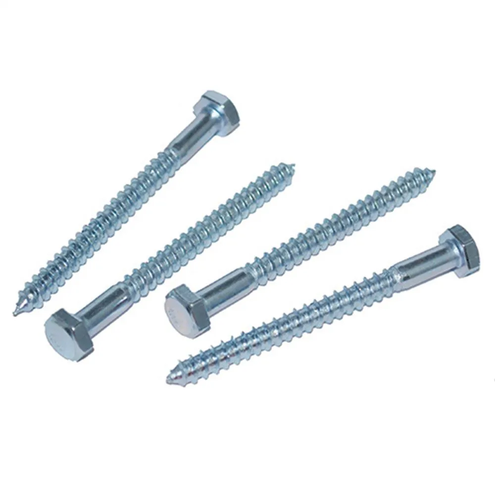 thumbnail image 2 of 5/16 X 3 Inch Hex Head Stainless Steel Lag Bolts - 18-8 Grade, Heavy Duty, Qty 5 2 of 4