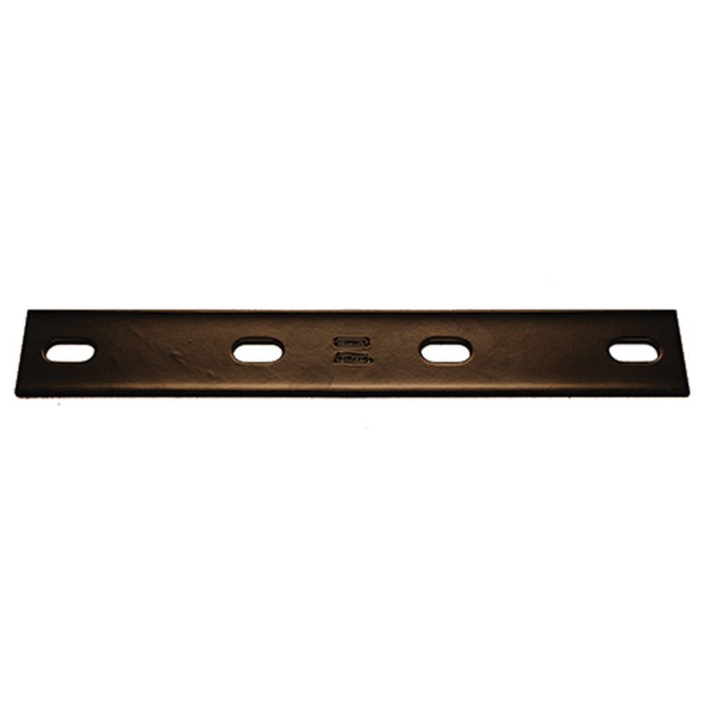 Steel Mending Plate, Black, 10 In. x 1-1/2 In. x 1/8 In.