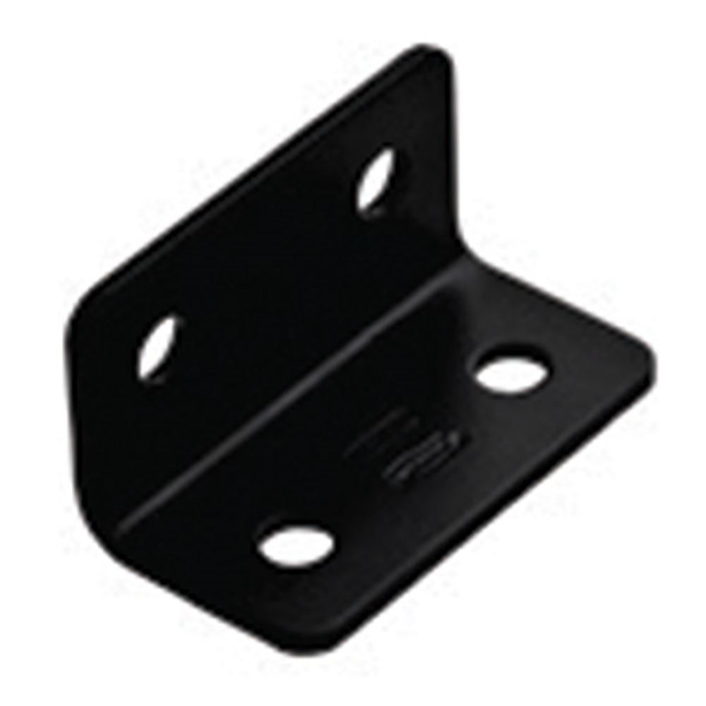 Wide Corner Brace, Steel, Black 1.6 In. x 3 In. x 1/8 In.