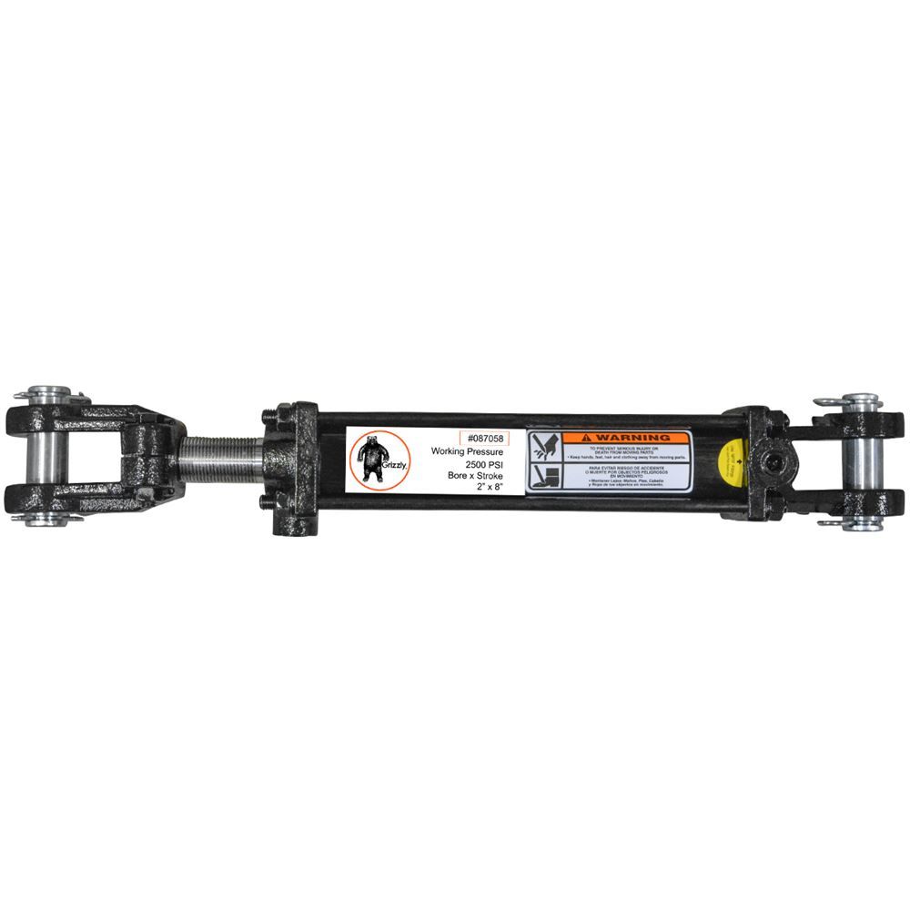Grizzly&reg; Hydraulic Cylinder, 2 In. Bore, 8 In. Stroke